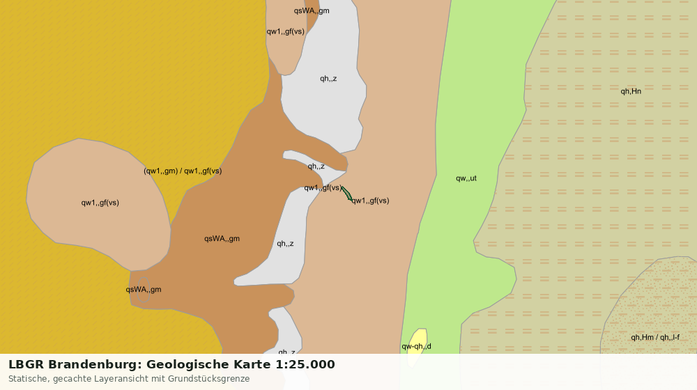 Statische Kartenansicht: LBGR Brandenburg: Geologische Karte 1:25.000