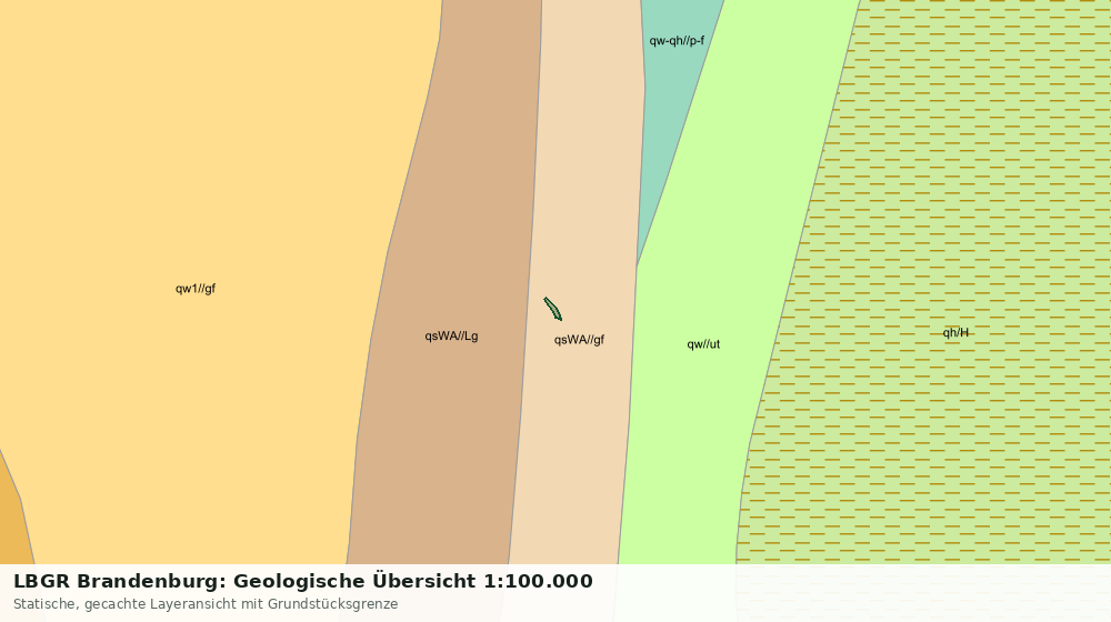 Statische Kartenansicht: LBGR Brandenburg: Geologische Übersicht 1:100.000
