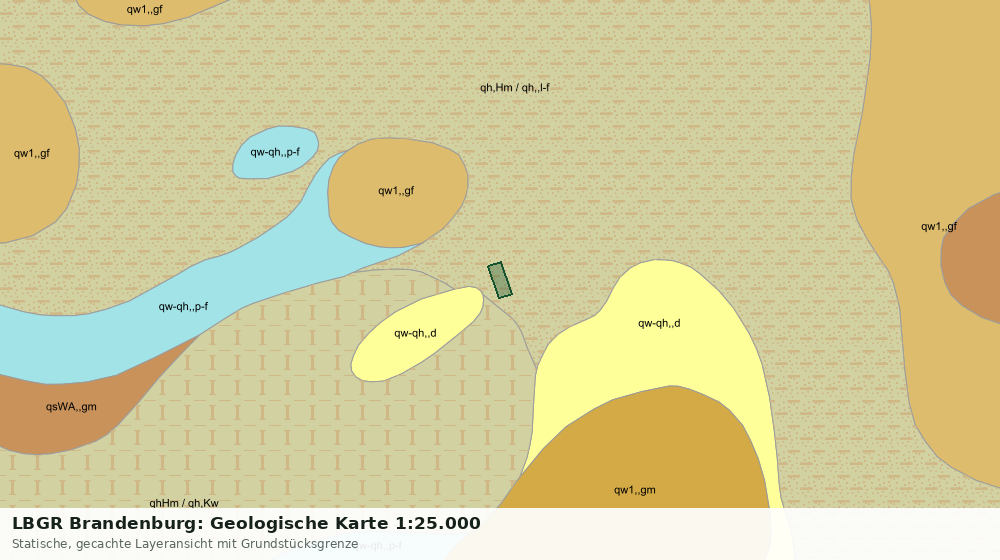 Statische Kartenansicht: LBGR Brandenburg: Geologische Karte 1:25.000