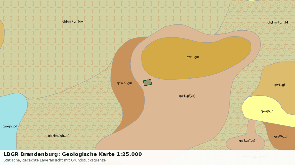 Statische Kartenansicht: LBGR Brandenburg: Geologische Karte 1:25.000