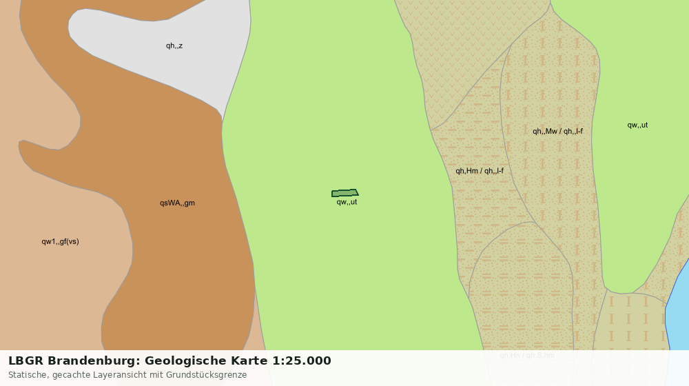 Statische Kartenansicht: LBGR Brandenburg: Geologische Karte 1:25.000