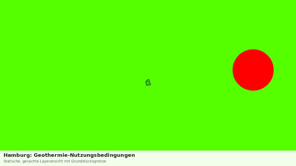 Statische Kartenansicht: Hamburg: Geothermie-Nutzungsbedingungen