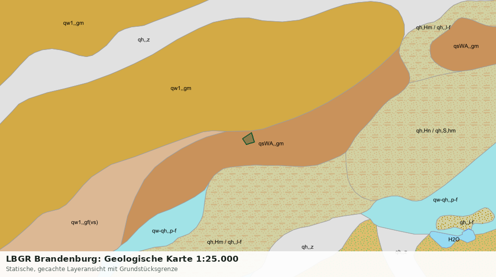 Statische Kartenansicht: LBGR Brandenburg: Geologische Karte 1:25.000