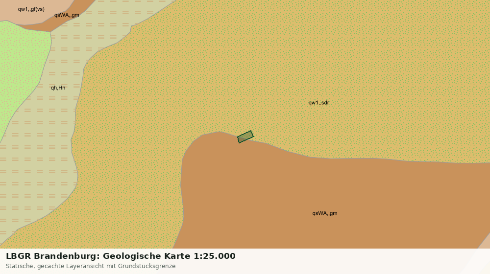Statische Kartenansicht: LBGR Brandenburg: Geologische Karte 1:25.000