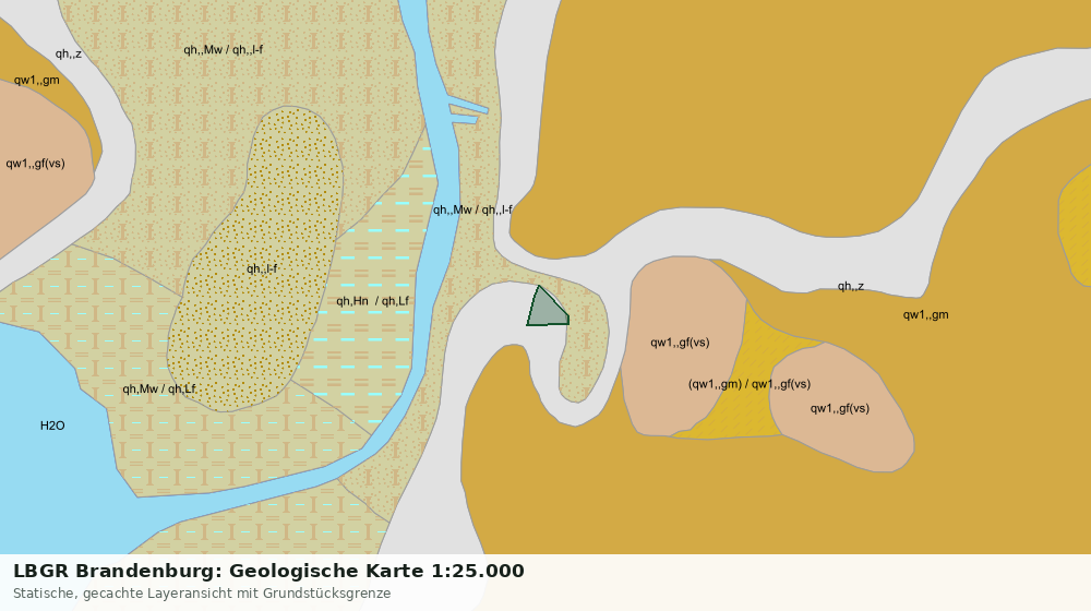 Statische Kartenansicht: LBGR Brandenburg: Geologische Karte 1:25.000
