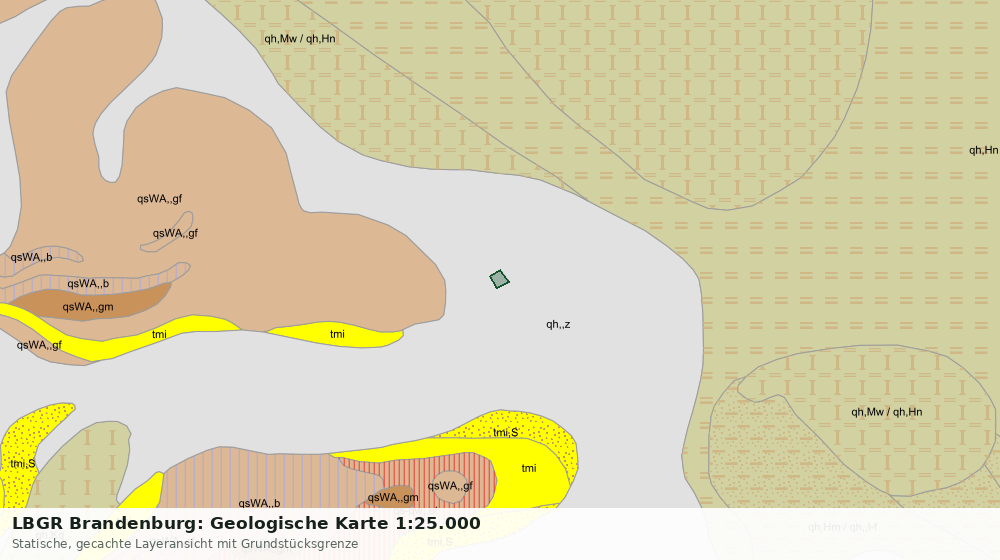Statische Kartenansicht: LBGR Brandenburg: Geologische Karte 1:25.000