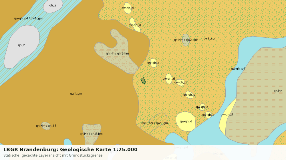Statische Kartenansicht: LBGR Brandenburg: Geologische Karte 1:25.000