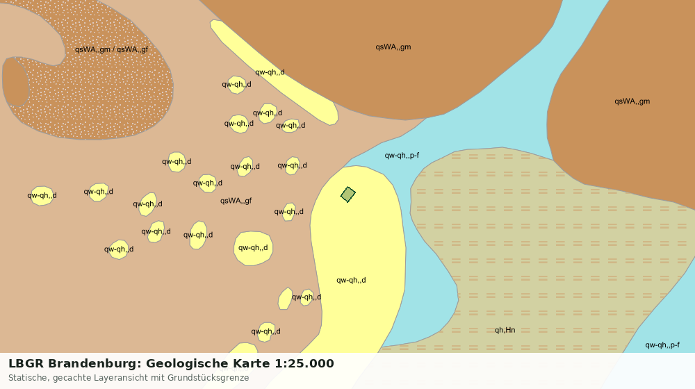 Statische Kartenansicht: LBGR Brandenburg: Geologische Karte 1:25.000