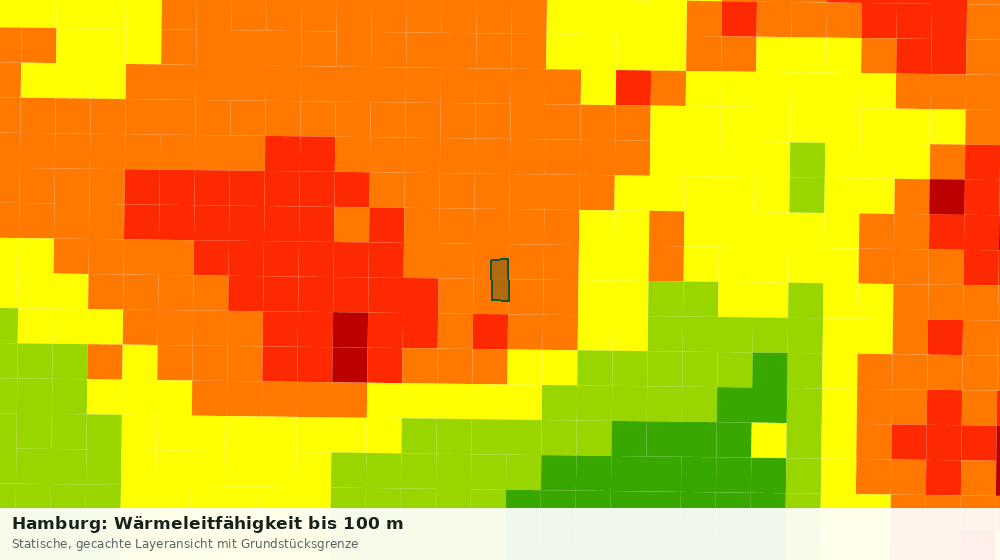 Statische Kartenansicht: Hamburg: Wärmeleitfähigkeit bis 100 m