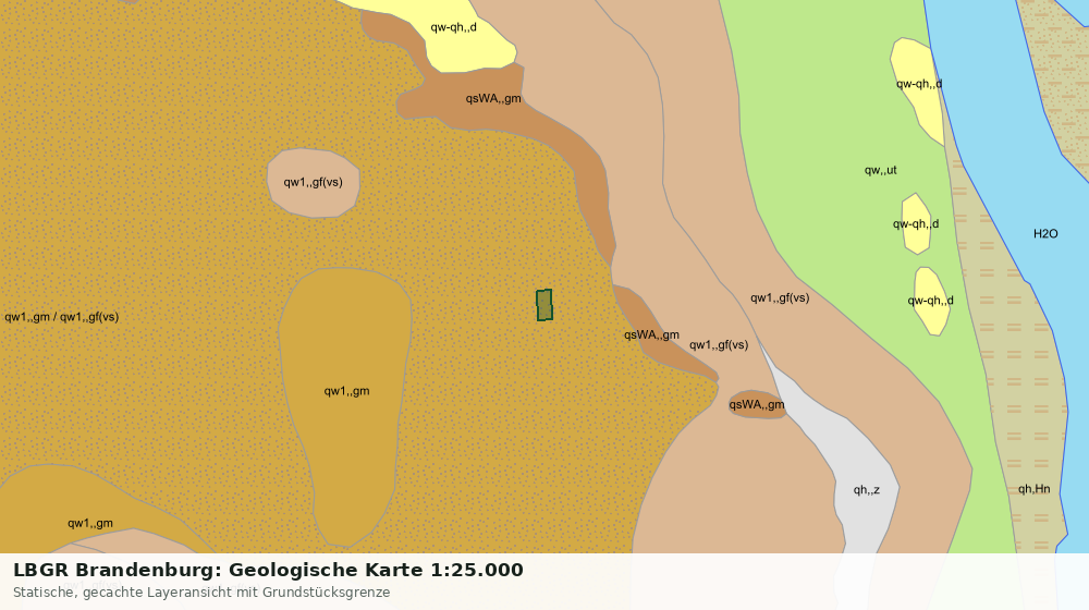 Statische Kartenansicht: LBGR Brandenburg: Geologische Karte 1:25.000