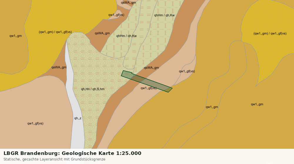 Statische Kartenansicht: LBGR Brandenburg: Geologische Karte 1:25.000