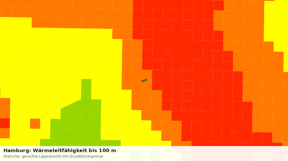 Statische Kartenansicht: Hamburg: Wärmeleitfähigkeit bis 100 m
