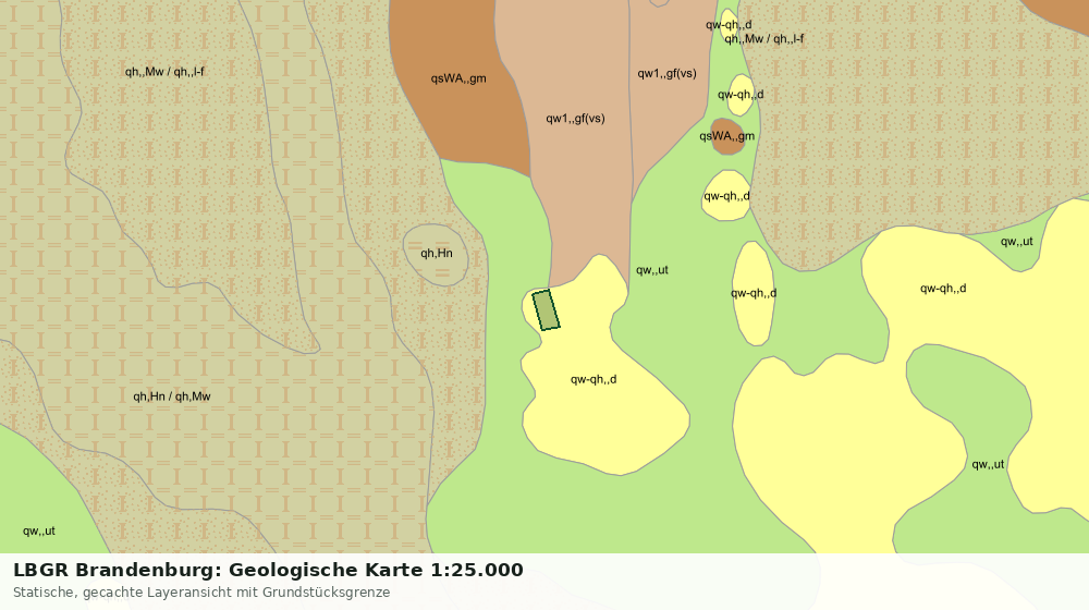 Statische Kartenansicht: LBGR Brandenburg: Geologische Karte 1:25.000