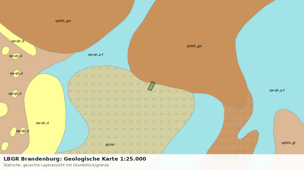 Statische Kartenansicht: LBGR Brandenburg: Geologische Karte 1:25.000