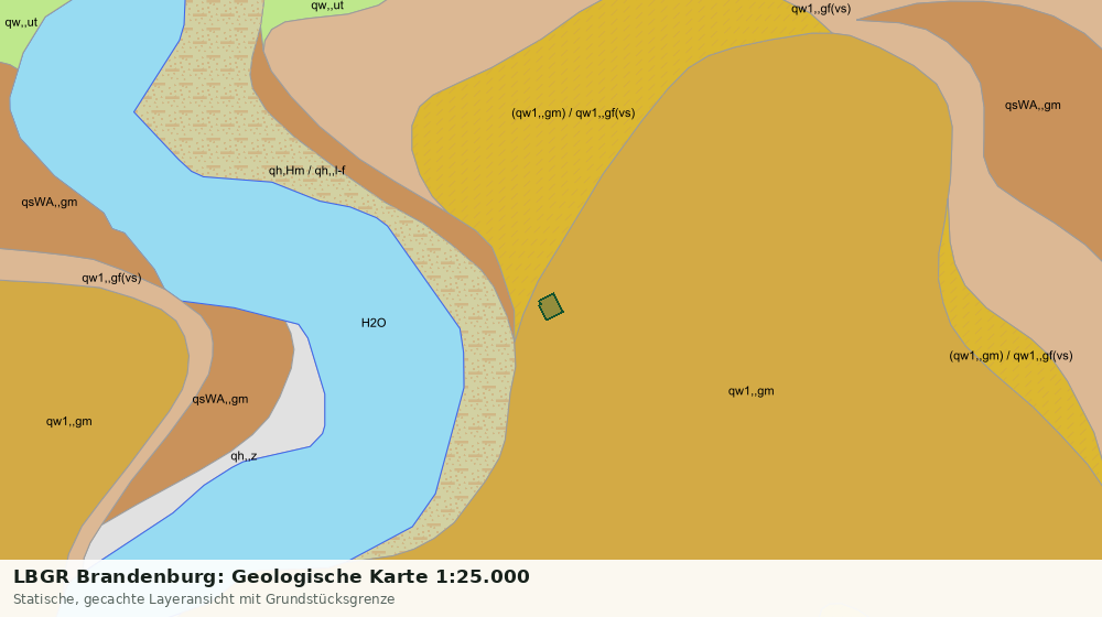 Statische Kartenansicht: LBGR Brandenburg: Geologische Karte 1:25.000