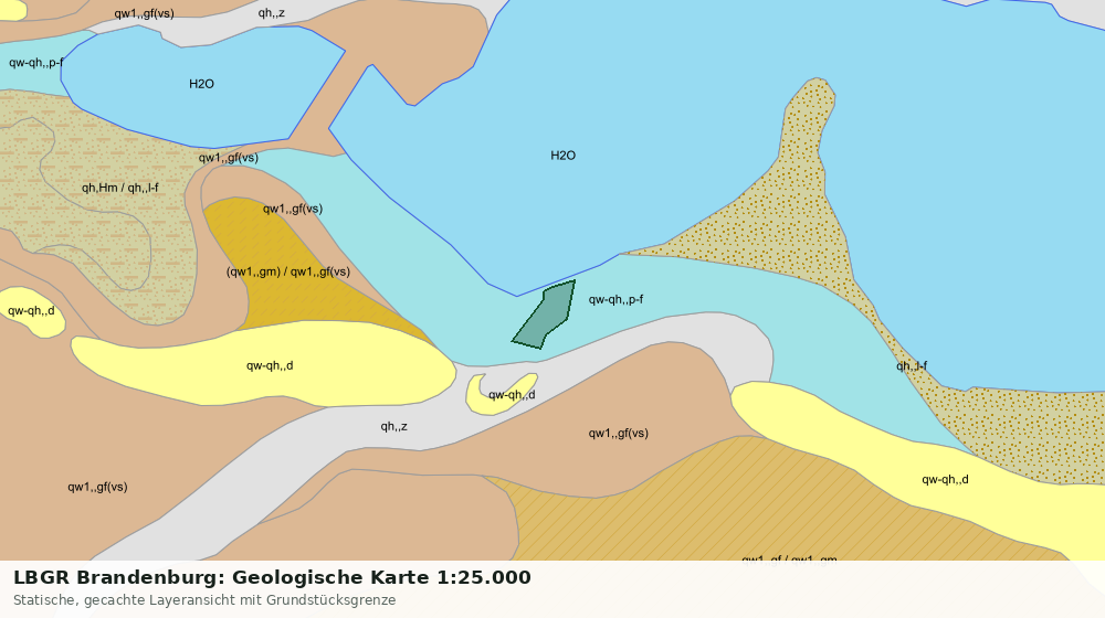 Statische Kartenansicht: LBGR Brandenburg: Geologische Karte 1:25.000