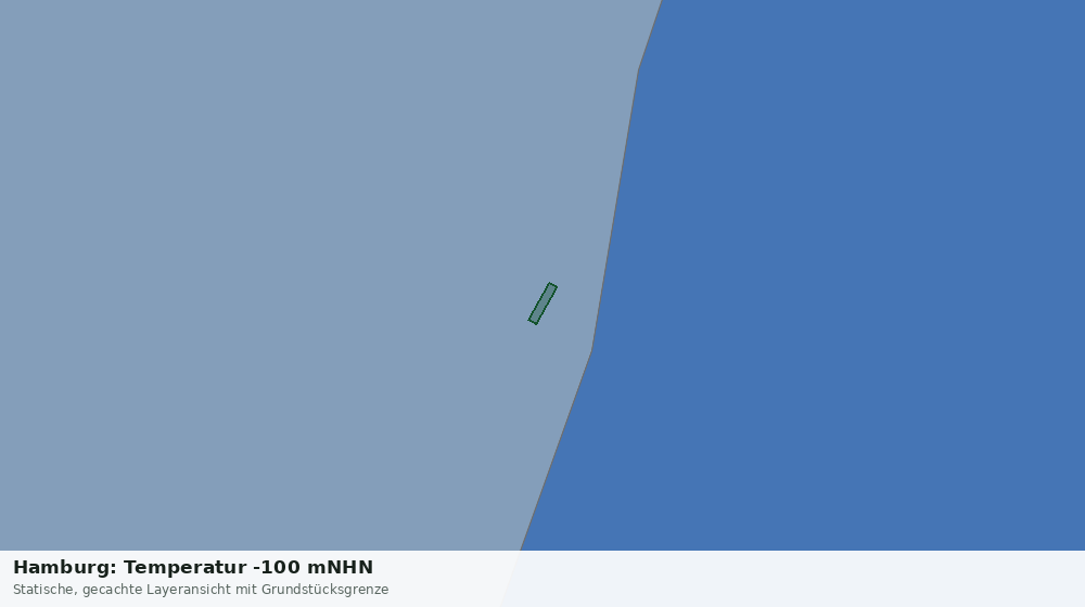 Statische Kartenansicht: Hamburg: Temperatur -100 mNHN