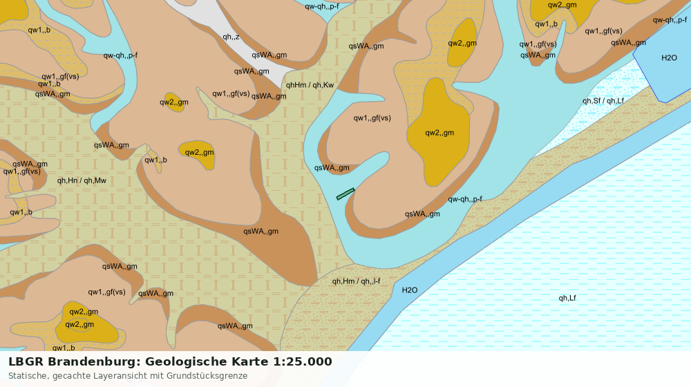 Statische Kartenansicht: LBGR Brandenburg: Geologische Karte 1:25.000