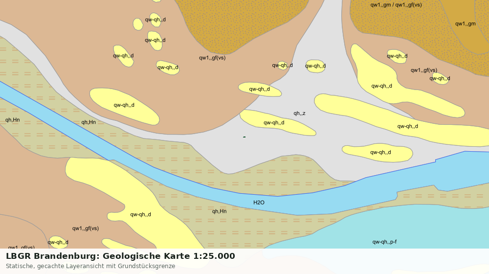Statische Kartenansicht: LBGR Brandenburg: Geologische Karte 1:25.000