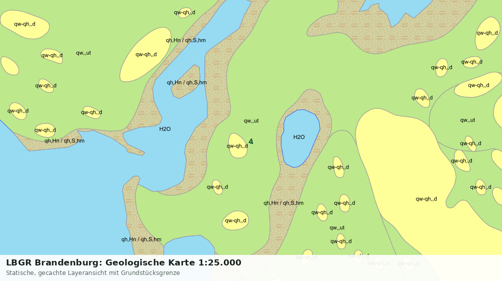 Statische Kartenansicht: LBGR Brandenburg: Geologische Karte 1:25.000