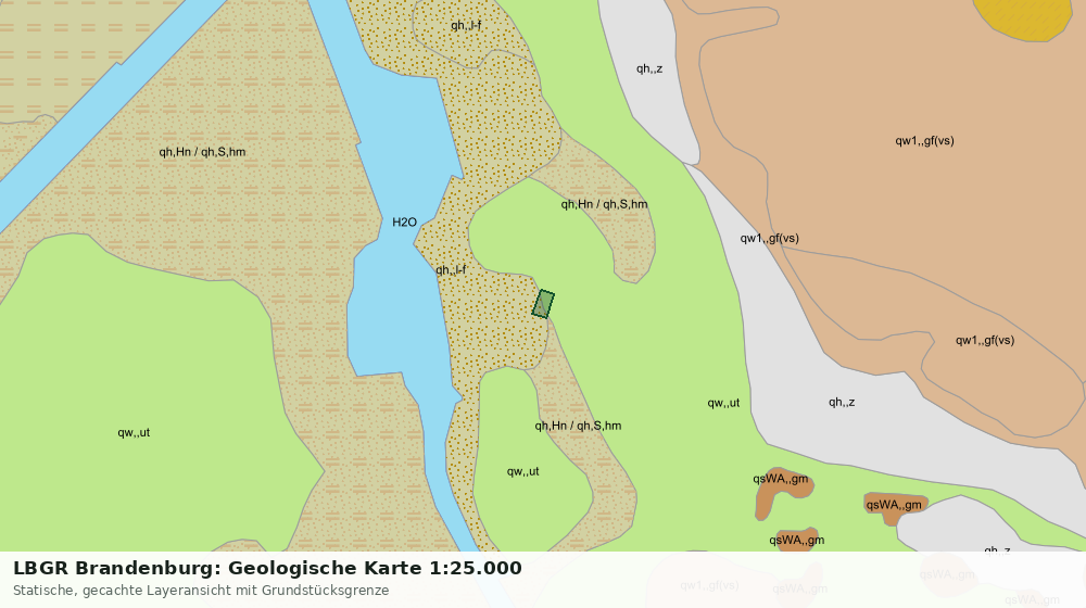 Statische Kartenansicht: LBGR Brandenburg: Geologische Karte 1:25.000