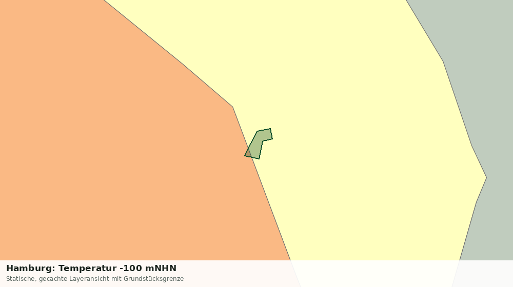 Statische Kartenansicht: Hamburg: Temperatur -100 mNHN