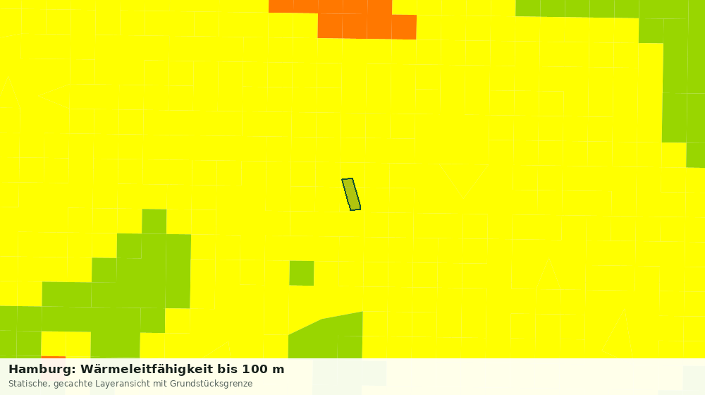 Statische Kartenansicht: Hamburg: Wärmeleitfähigkeit bis 100 m