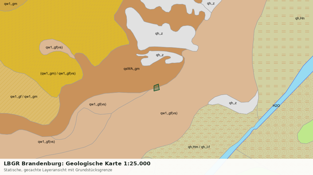 Statische Kartenansicht: LBGR Brandenburg: Geologische Karte 1:25.000