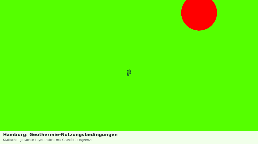 Statische Kartenansicht: Hamburg: Geothermie-Nutzungsbedingungen