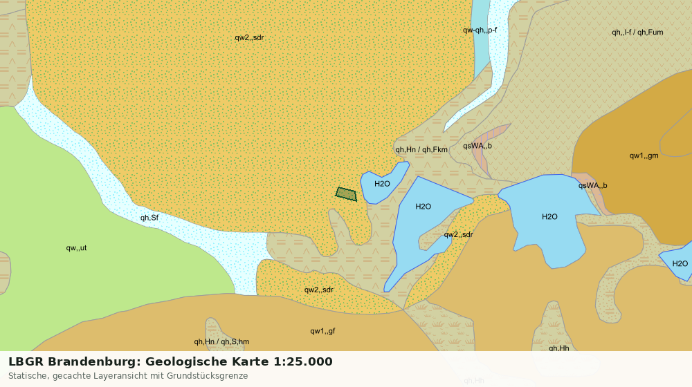 Statische Kartenansicht: LBGR Brandenburg: Geologische Karte 1:25.000