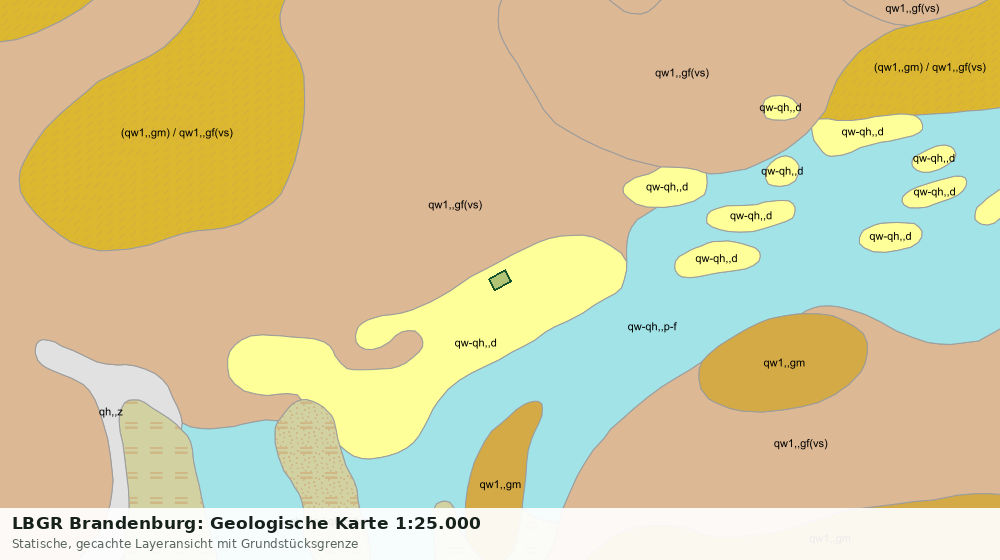 Statische Kartenansicht: LBGR Brandenburg: Geologische Karte 1:25.000