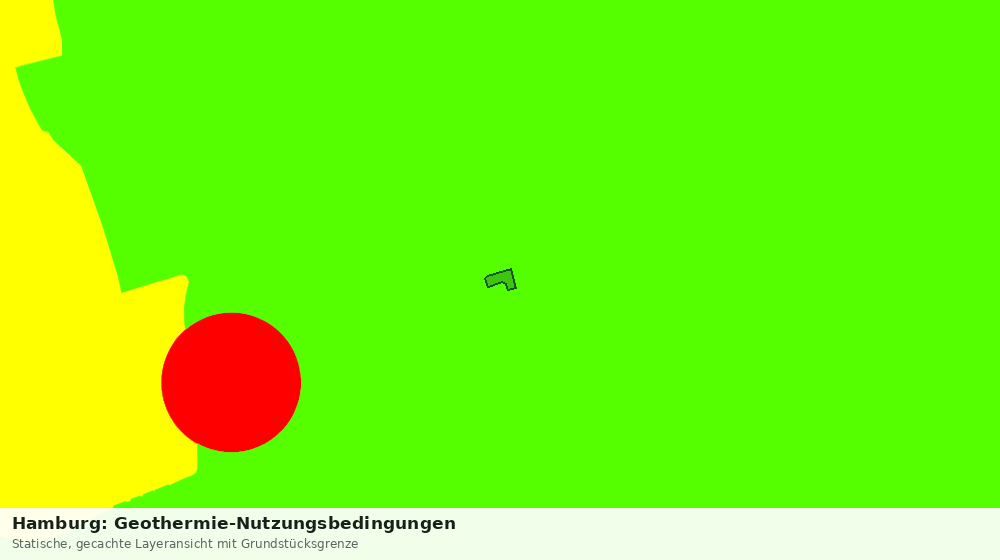 Statische Kartenansicht: Hamburg: Geothermie-Nutzungsbedingungen