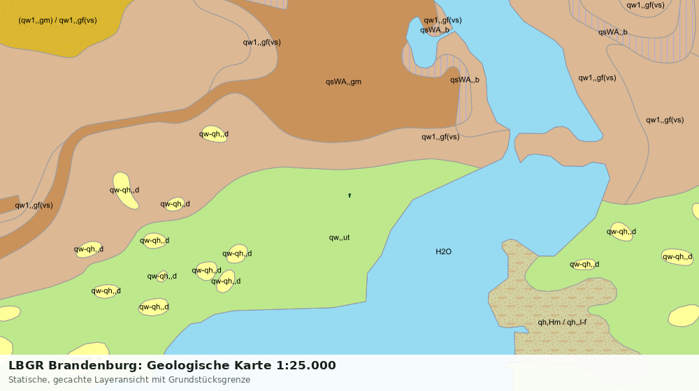 Statische Kartenansicht: LBGR Brandenburg: Geologische Karte 1:25.000
