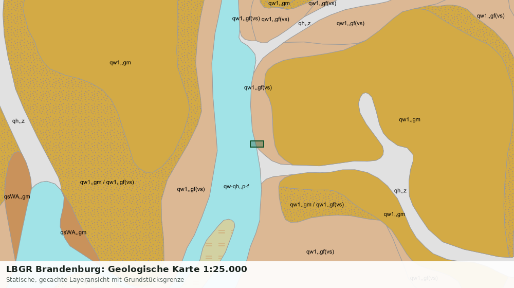 Statische Kartenansicht: LBGR Brandenburg: Geologische Karte 1:25.000