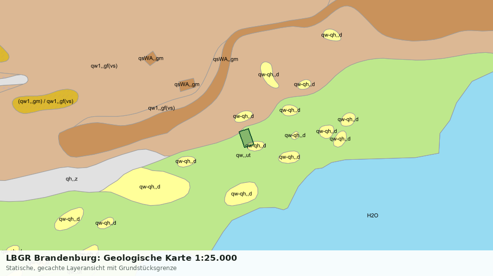 Statische Kartenansicht: LBGR Brandenburg: Geologische Karte 1:25.000
