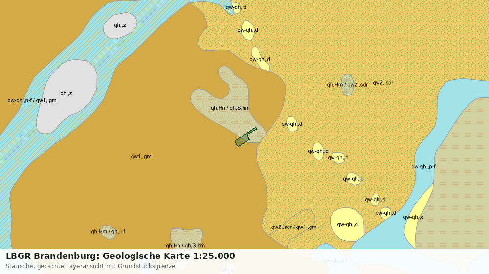 Statische Kartenansicht: LBGR Brandenburg: Geologische Karte 1:25.000