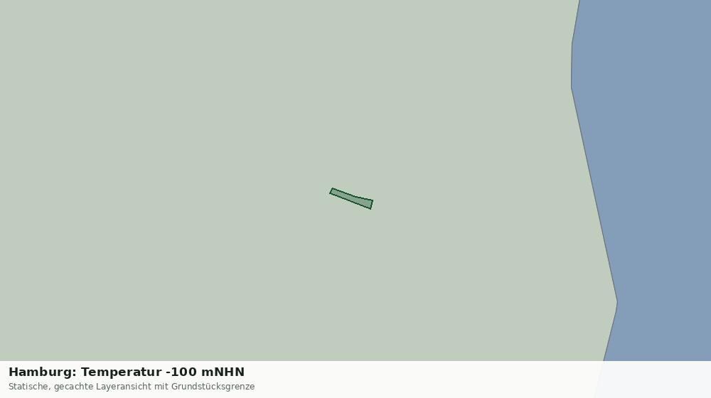 Statische Kartenansicht: Hamburg: Temperatur -100 mNHN