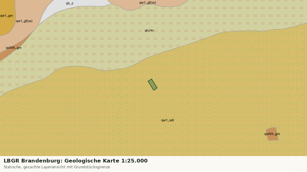 Statische Kartenansicht: LBGR Brandenburg: Geologische Karte 1:25.000
