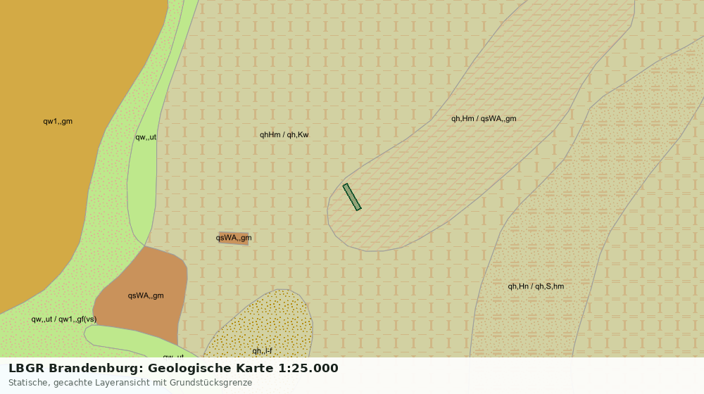 Statische Kartenansicht: LBGR Brandenburg: Geologische Karte 1:25.000