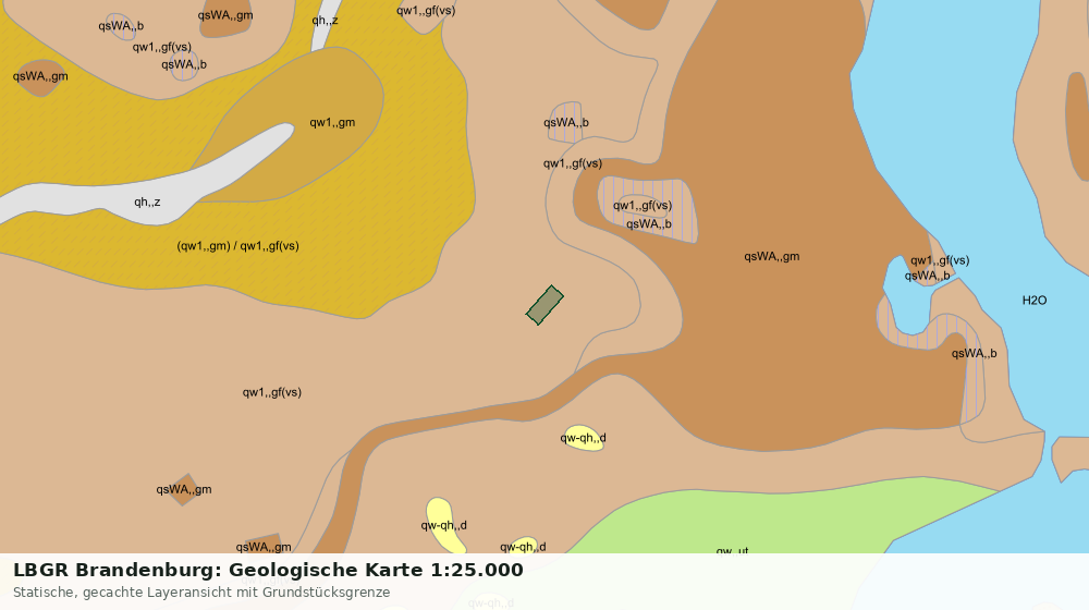 Statische Kartenansicht: LBGR Brandenburg: Geologische Karte 1:25.000