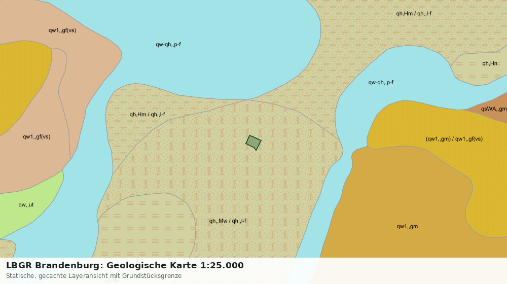 Statische Kartenansicht: LBGR Brandenburg: Geologische Karte 1:25.000