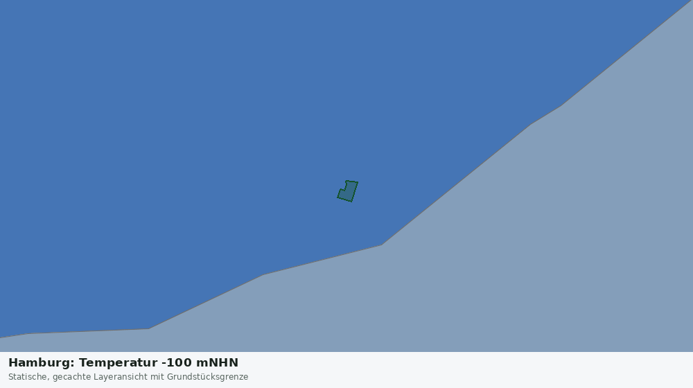 Statische Kartenansicht: Hamburg: Temperatur -100 mNHN