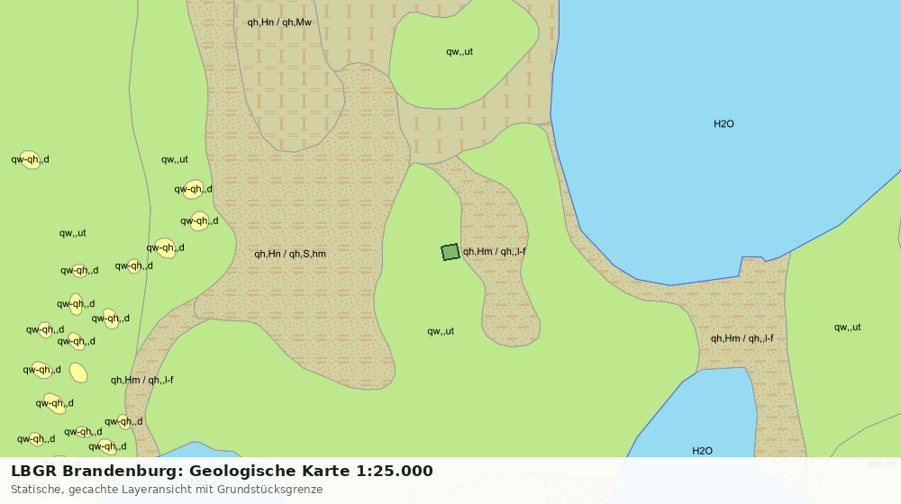 Statische Kartenansicht: LBGR Brandenburg: Geologische Karte 1:25.000