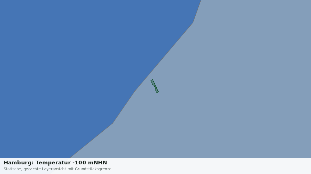 Statische Kartenansicht: Hamburg: Temperatur -100 mNHN