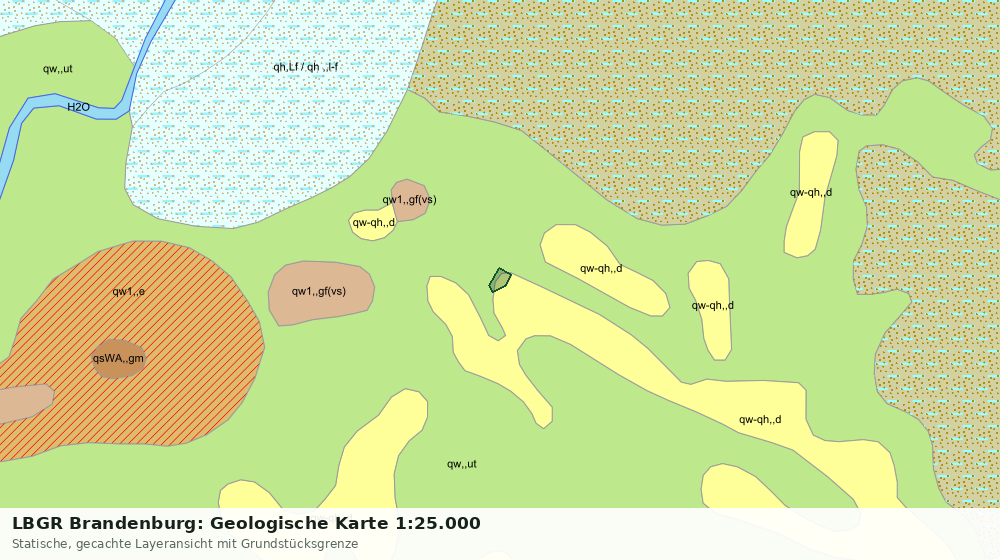 Statische Kartenansicht: LBGR Brandenburg: Geologische Karte 1:25.000