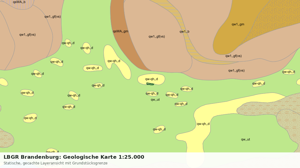 Statische Kartenansicht: LBGR Brandenburg: Geologische Karte 1:25.000