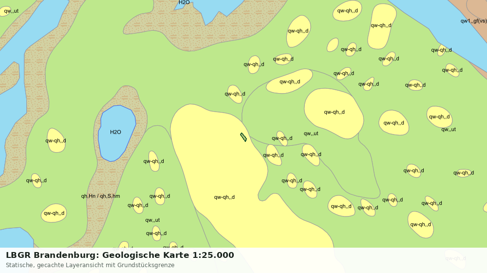 Statische Kartenansicht: LBGR Brandenburg: Geologische Karte 1:25.000