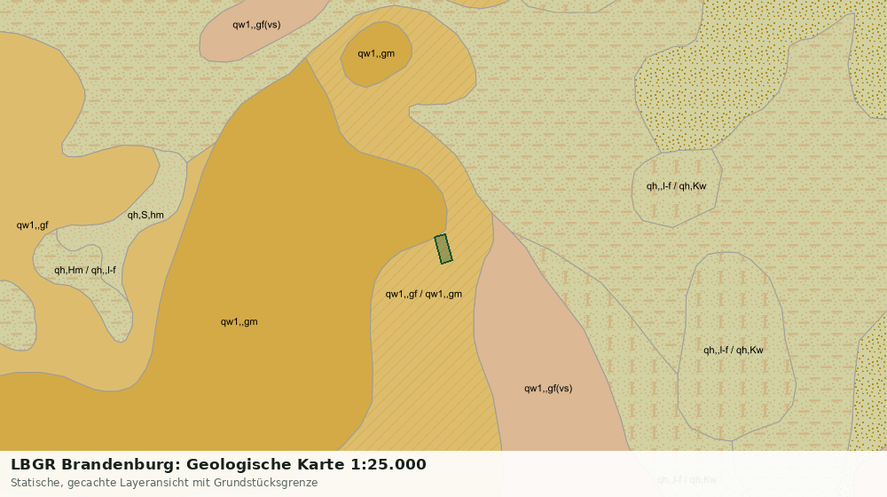 Statische Kartenansicht: LBGR Brandenburg: Geologische Karte 1:25.000