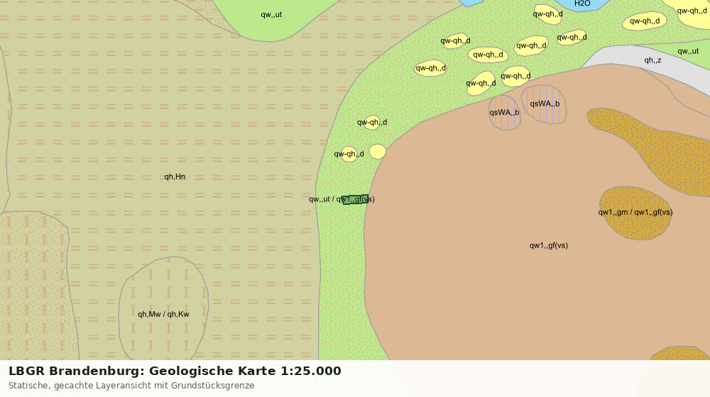 Statische Kartenansicht: LBGR Brandenburg: Geologische Karte 1:25.000