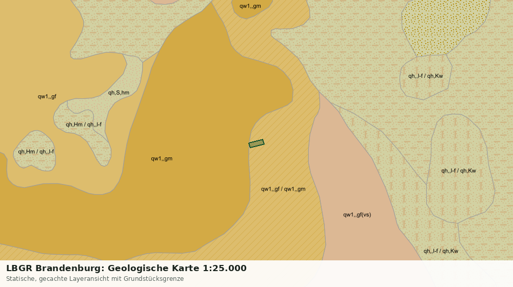 Statische Kartenansicht: LBGR Brandenburg: Geologische Karte 1:25.000